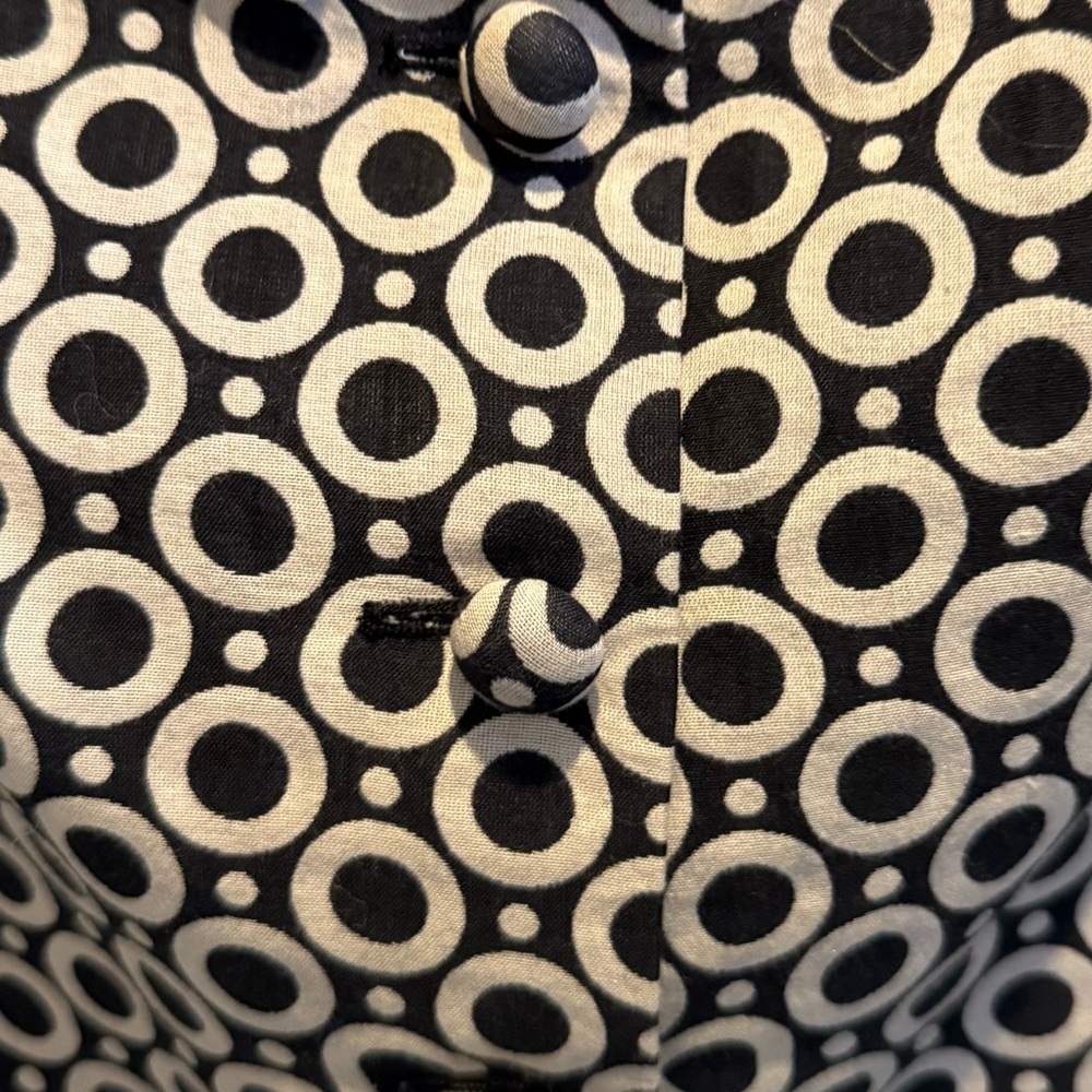 Etcetera by Carlisle Navy/Cream Cap Sleeve Shift Dress size 14/Large - Picture 6 of 9